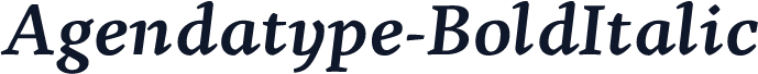 Agendatype-BoldItalic