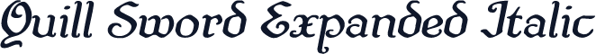 Quill Sword Expanded Italic