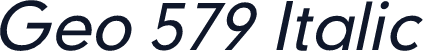 Geo 579 Italic