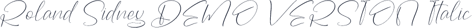 Roland Sidney DEMO VERSION Italic