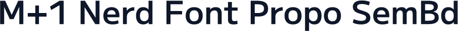 M+1 Nerd Font Propo SemBd