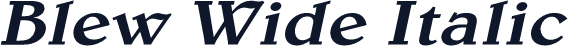 Blew Wide Italic