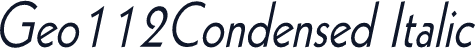 Geo112Condensed Italic