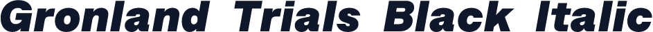 Gronland Trials Black Italic
