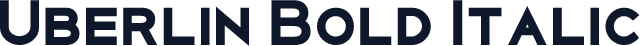 Uberlin Bold Italic