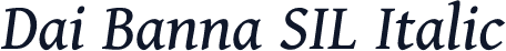 Dai Banna SIL Italic