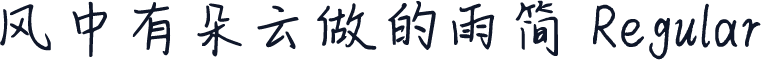 风中有朵云做的雨简 Regular