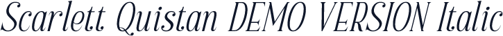 Scarlett Quistan DEMO VERSION Italic