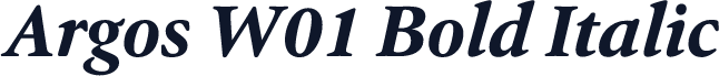 Argos W01 Bold Italic