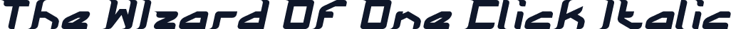 The WIzard Of One Click Italic