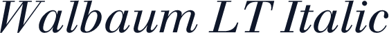 Walbaum LT Italic