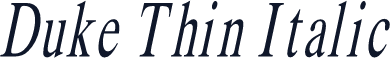 Duke Thin Italic