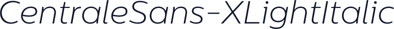 CentraleSans-XLightItalic