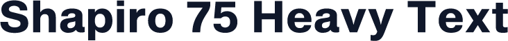 Shapiro 75 Heavy Text