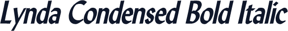 Lynda Condensed Bold Italic