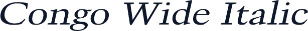 Congo Wide Italic