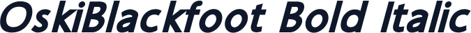 OskiBlackfoot Bold Italic