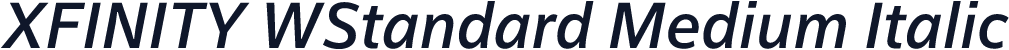 XFINITY WStandard Medium Italic