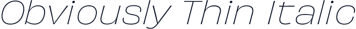 Obviously Thin Italic