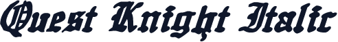 Quest Knight Italic