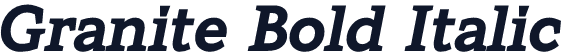Granite Bold Italic