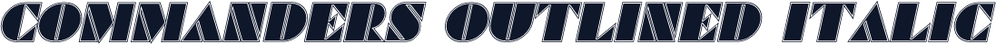 Commanders Outlined Italic