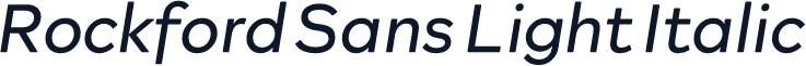 Rockford Sans Light Italic