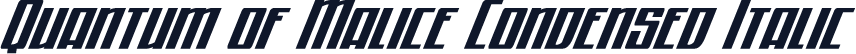 Quantum of Malice Condensed Italic