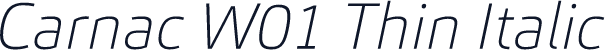 Carnac W01 Thin Italic