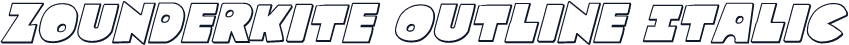 Zounderkite Outline Italic
