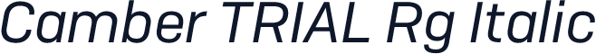 Camber TRIAL Rg Italic