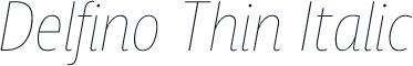 Delfino Thin Italic