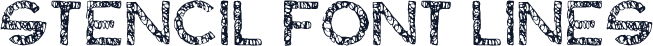 stencil font lines