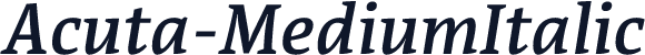 Acuta-MediumItalic