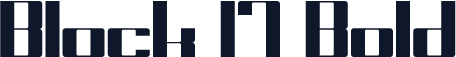 Block 17 Bold