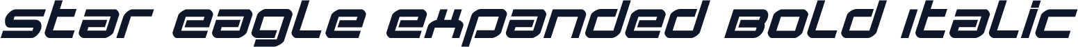 Star Eagle Expanded Bold Italic