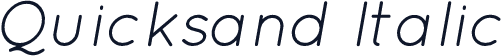 Quicksand Italic