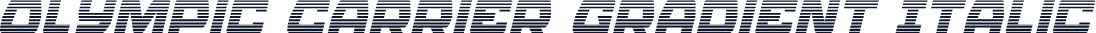 Olympic Carrier Gradient Italic
