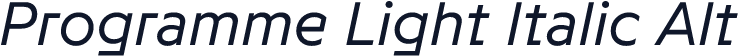 Programme Light Italic Alt