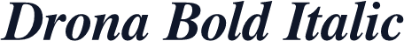 Drona Bold Italic