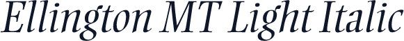 Ellington MT Light Italic