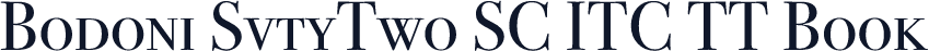 Bodoni SvtyTwo SC ITC TT Book