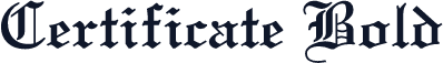 Certificate Bold