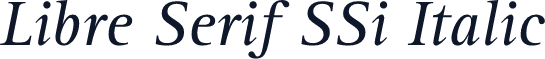 Libre Serif SSi Italic