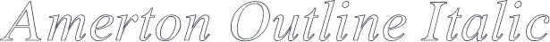 Amerton Outline Italic
