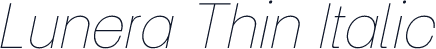 Lunera Thin Italic