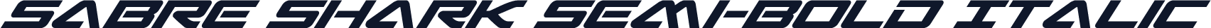 Sabre Shark Semi-Bold Italic