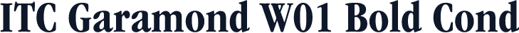 ITC Garamond W01 Bold Cond