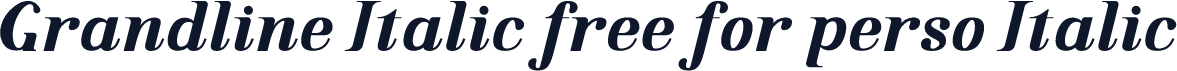 Grandline Italic free for perso Italic