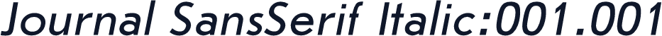 Journal SansSerif Italic:001.001